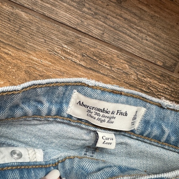 Abercrombie The 90s Straight Ultra High Rise split ankle 23 000R curve love - Picture 6 of 8